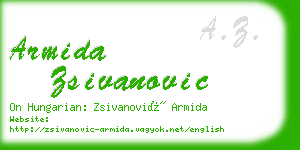 armida zsivanovic business card